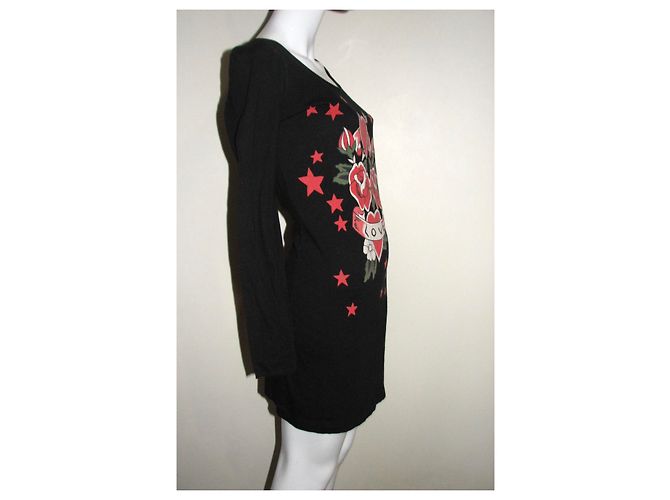 Abito t-shirt Alice by Temperley Love print in cotone Nero Multicolore - vista 5