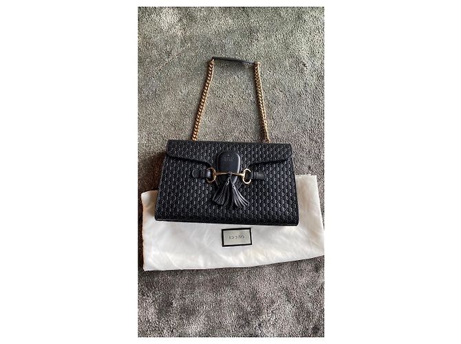 Borsa Gucci Emily in pelle Guccissima nera Nero - vista 2
