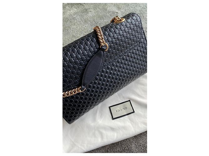 Borsa Gucci Emily in pelle Guccissima nera Nero - vista 7