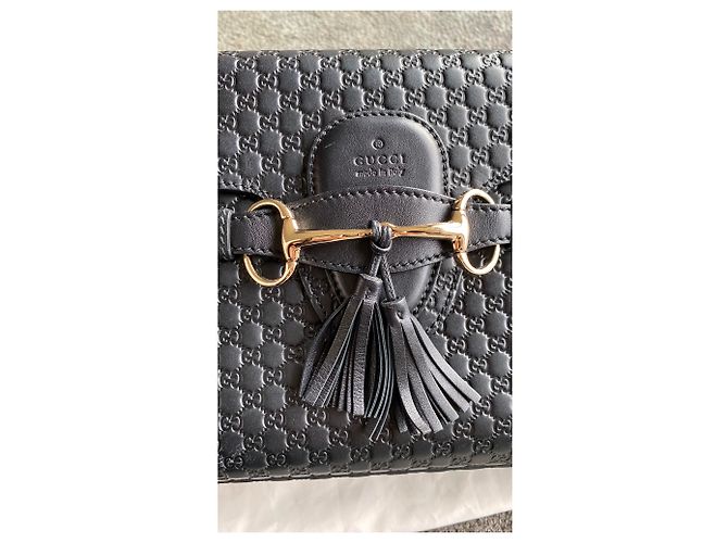 Borsa Gucci Emily in pelle Guccissima nera Nero - vista 9