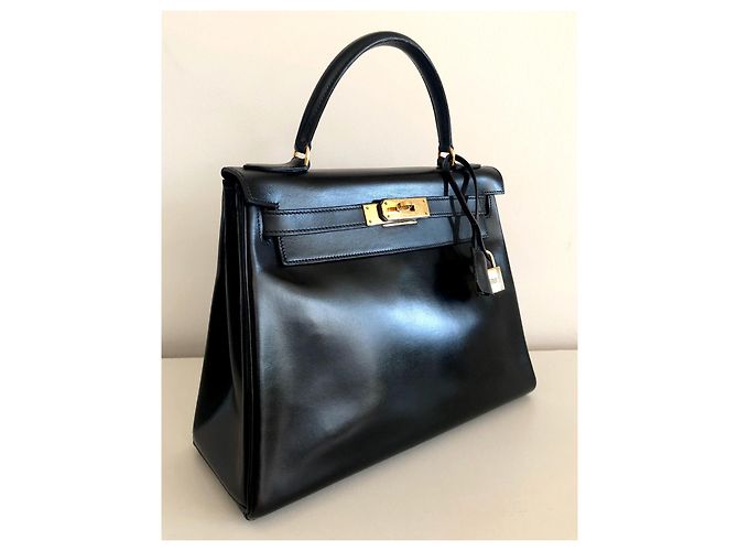 Hermès hermes kelly 28 Scatola nera Nero - vista 2