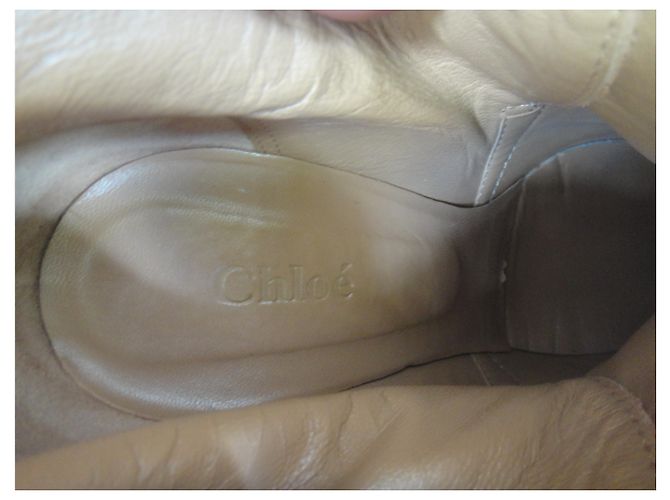 Botines Chloé de cuero marrón claro 39 - vista 3