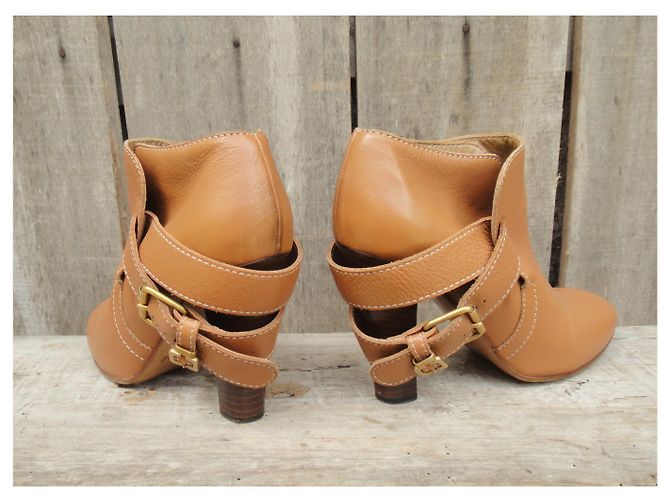 Botines Chloé de cuero marrón claro 39 - vista 6