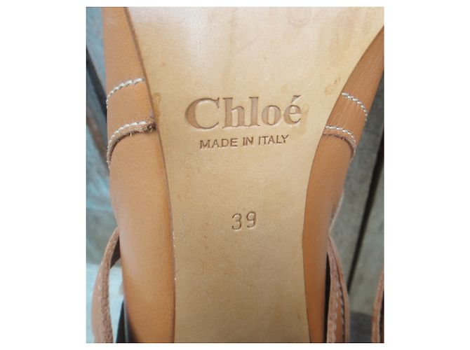 Botines Chloé de cuero marrón claro 39 - vista 7