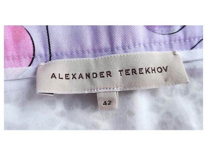 Falda Alexander Terekhov de algodón morada con encaje Púrpura - vista 3