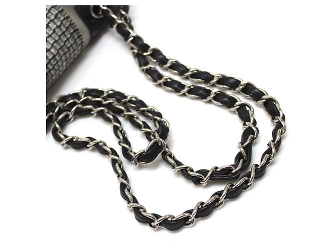 Timeless Chanel Classic Jumbo nuovo in patchwork di PVC, pelle e tweed Multicolore - vista 15