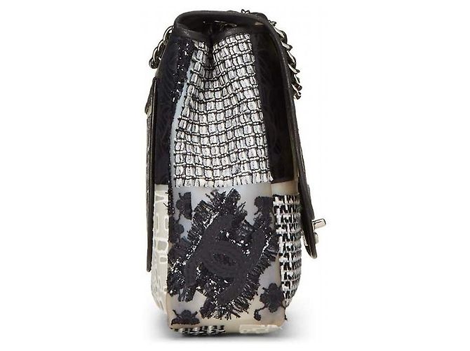 Timeless Chanel Classic Jumbo nuovo in patchwork di PVC, pelle e tweed Multicolore - vista 5