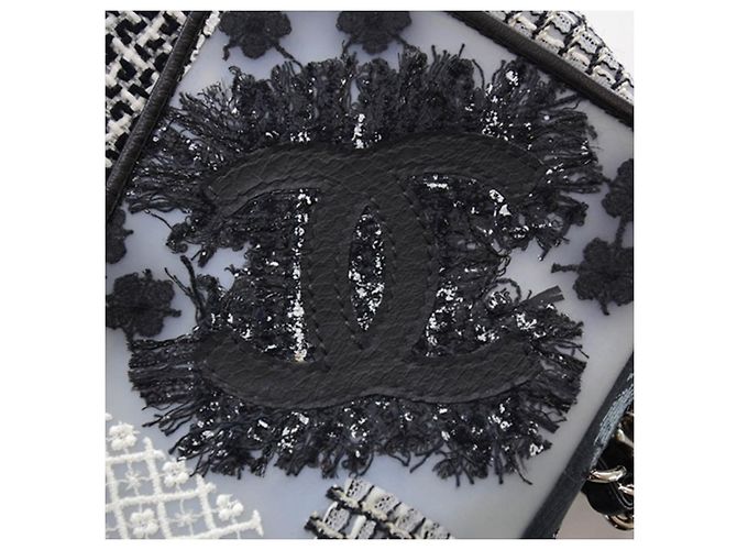 Timeless Chanel Classic Jumbo nuovo in patchwork di PVC, pelle e tweed Multicolore - vista 8