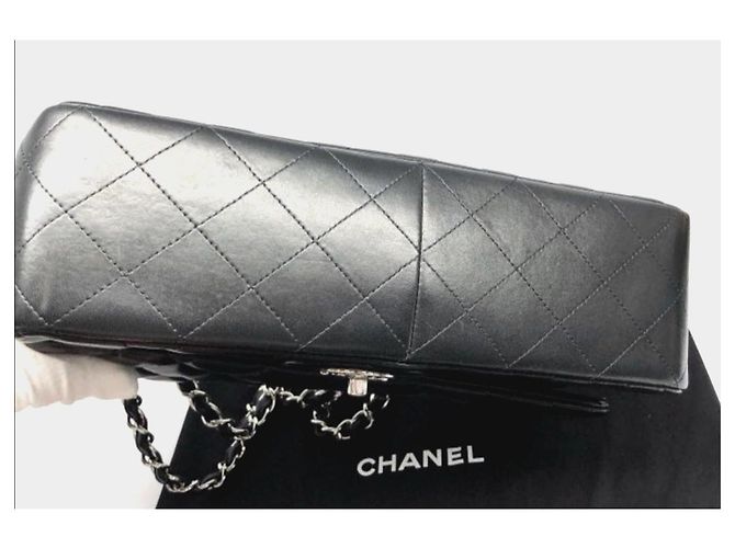 Timeless Chanel Borsa classica jumbo in pelle di agnello nera Nero - vista 10