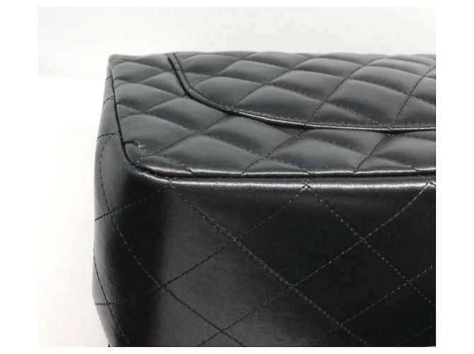 Timeless Chanel Borsa classica jumbo in pelle di agnello nera Nero - vista 8