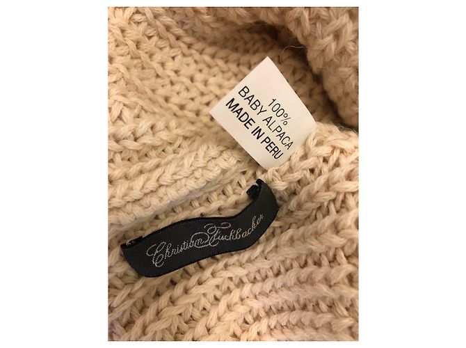 Autre Marque Fishbacher cristiano - Bonnet mixte H / F Crema - vista 3