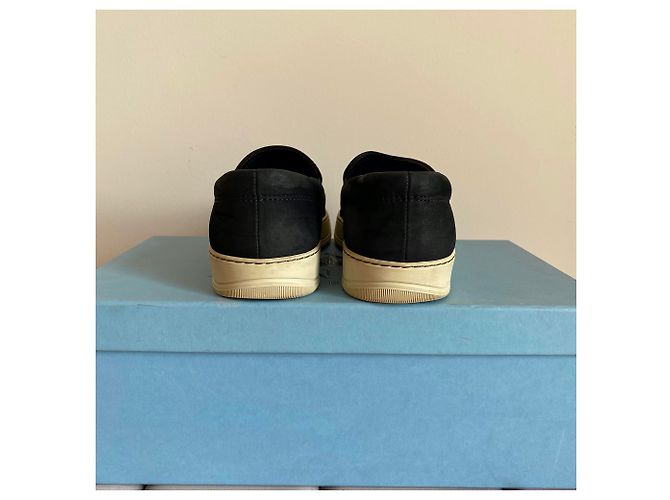 Sneakers Lanvin in camoscio blu scuro Blu navy - vista 3