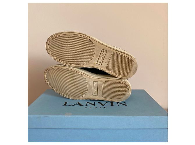 Sneakers Lanvin in camoscio blu scuro Blu navy - vista 4