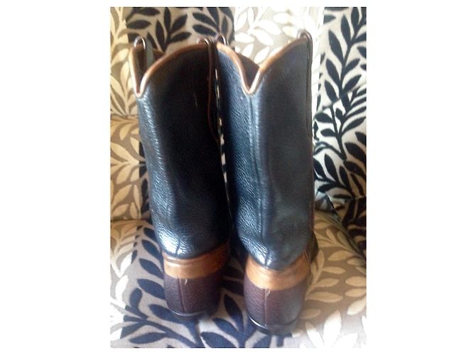 Autre Marque Bottes Sonora en cuir noir - vue 5