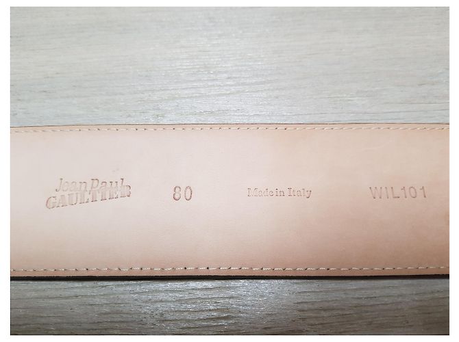 Jean Paul Gaultier Ledergürtel Schwarz mit Plexiglass Schnalle - Ansicht 3