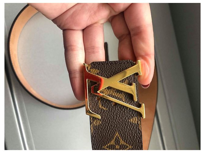 Louis Vuitton cinture Marrone scuro - vista 3
