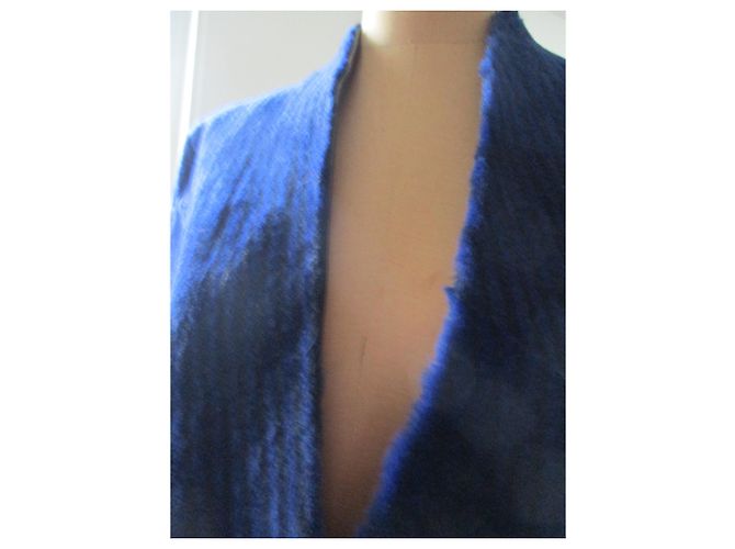 Sprung Frères Abrigo de oveja estampado, taille m. Azul - vista 4