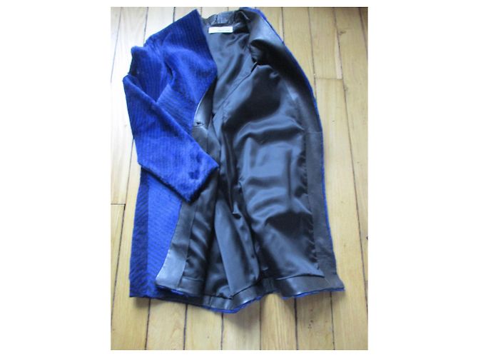 Sprung Frères Abrigo de oveja estampado, taille m. Azul - vista 5