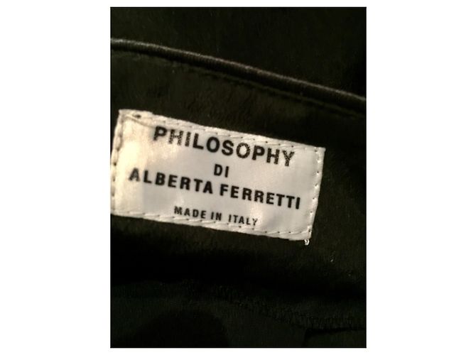 Philosophy Di Alberta Ferretti Falda de seda con detalle de corbata Negro - vista 9
