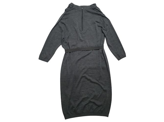 Cos Kleid aus grauer Merinowolle - Ansicht 2