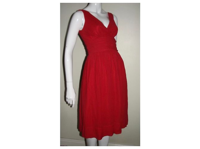 Vestido Temperley London de crepe de seda rojo Roja - vista 2
