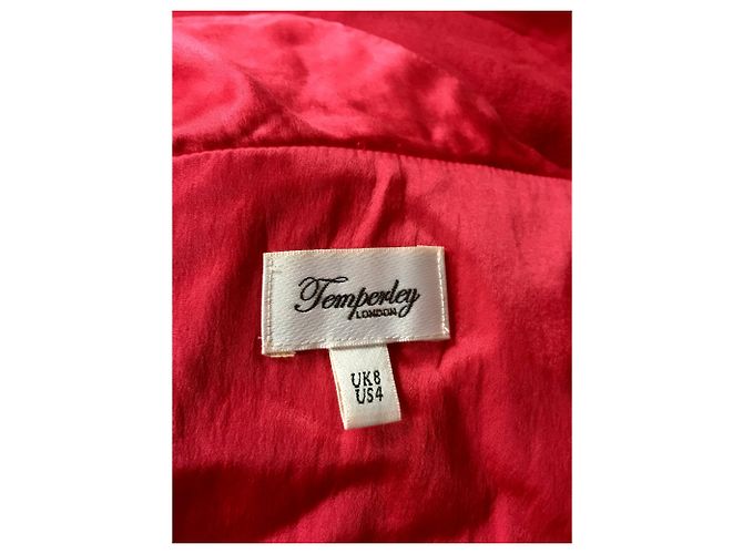 Vestido Temperley London de crepe de seda rojo Roja - vista 7