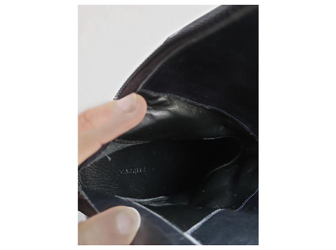 Autre Marque Stivaletti Carritz in camoscio blu navy e pelle nera Nero - vista 6
