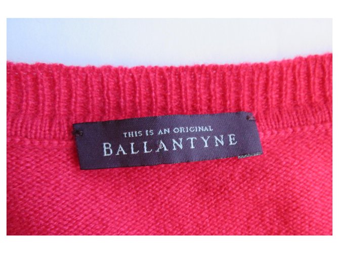 Ballantynes Strickwaren Pink Roh Fuschia - Ansicht 3