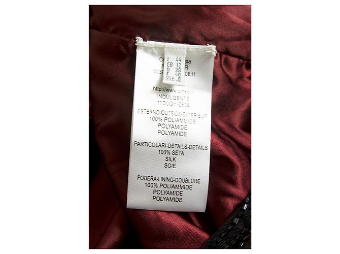 Pinko Mini vestido de tul drapeado drapeado sin mangas completamente negro sz 44 - vista 4