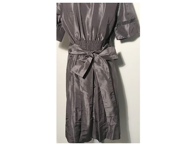 Diane Von Furstenberg Wickelkleid aus Seide Grau Silber - Ansicht 11