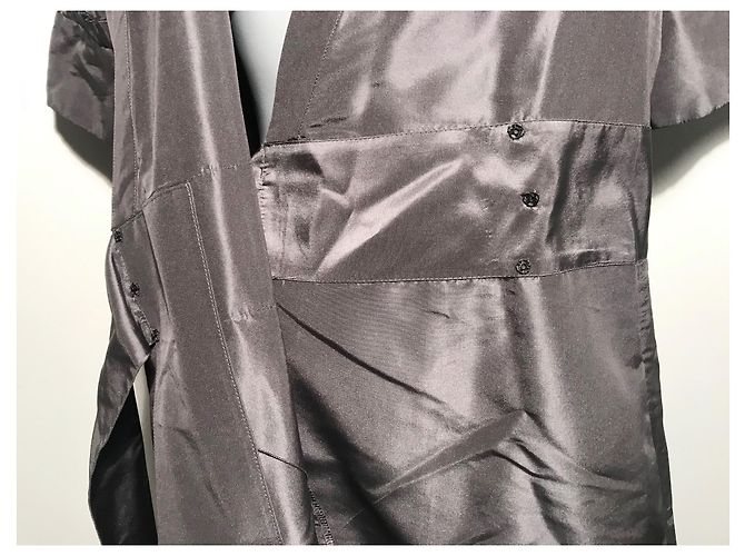Diane Von Furstenberg Wickelkleid aus Seide Grau Silber - Ansicht 12