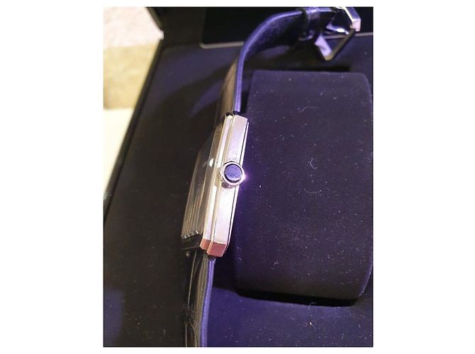Chanel BoyFriend Alligator Uhr Schwarz Silber - Ansicht 3