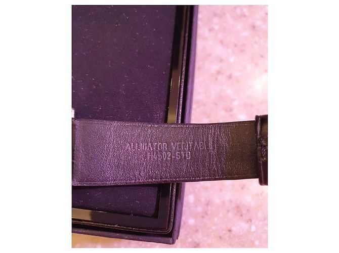 Chanel BoyFriend Alligator Uhr Schwarz Silber - Ansicht 5