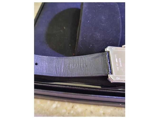 Chanel BoyFriend Alligator Uhr Schwarz Silber - Ansicht 6