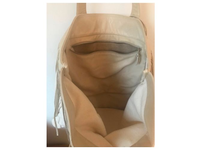 Rita & Zia XL-Einkaufstasche mit Fransen Beige - Ansicht 4