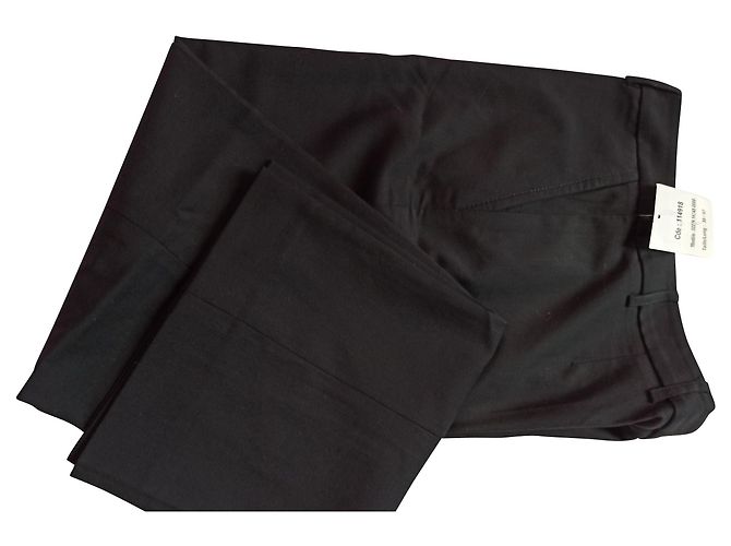 Autre Marque Le Bon Marché Schwarze Hose Gerade Schnitt - Ansicht 2