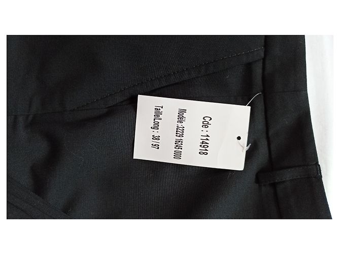 Autre Marque Le Bon Marché Schwarze Hose Gerade Schnitt - Ansicht 4