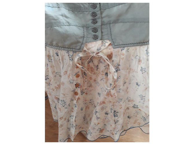 Túnica Marithé et François Girbaud de algodão e denim Multicor - vista 4