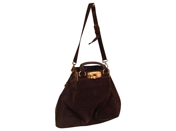 Prada Tote Bag Braun Wildleder - Ansicht 2