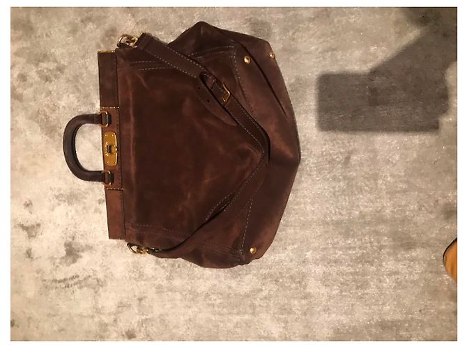 Prada Tote Bag Braun Wildleder - Ansicht 3
