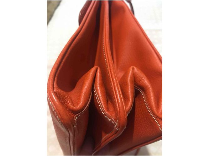 Borsa a mano Prada in pelle arancione - vista 2