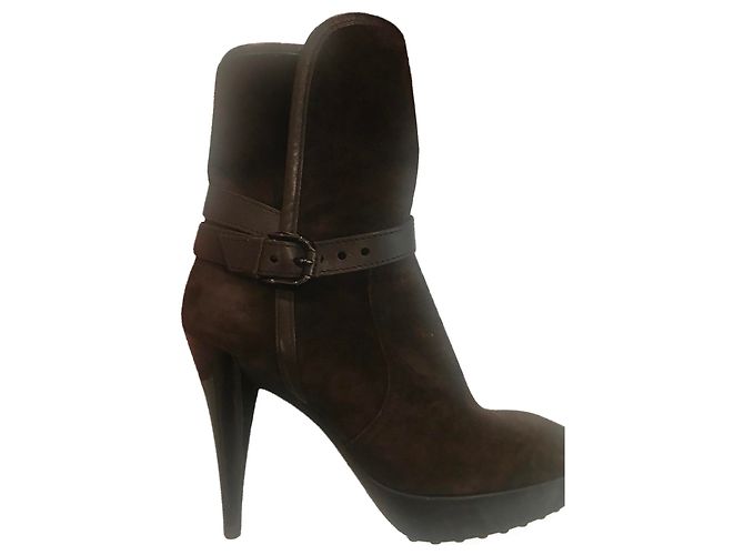 Botines Tod's de ante marrón Castaño - vista 2