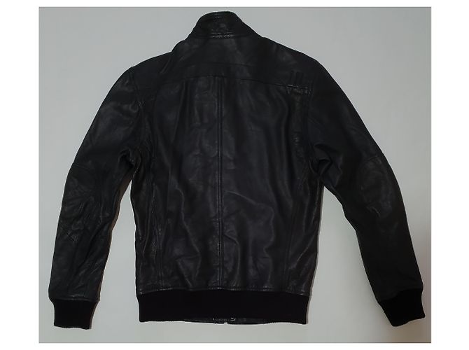 Diesel Schwarze Lederjacke - Ansicht 2