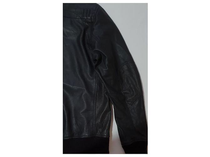 Diesel Schwarze Lederjacke - Ansicht 3