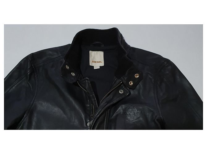 Diesel Schwarze Lederjacke - Ansicht 6