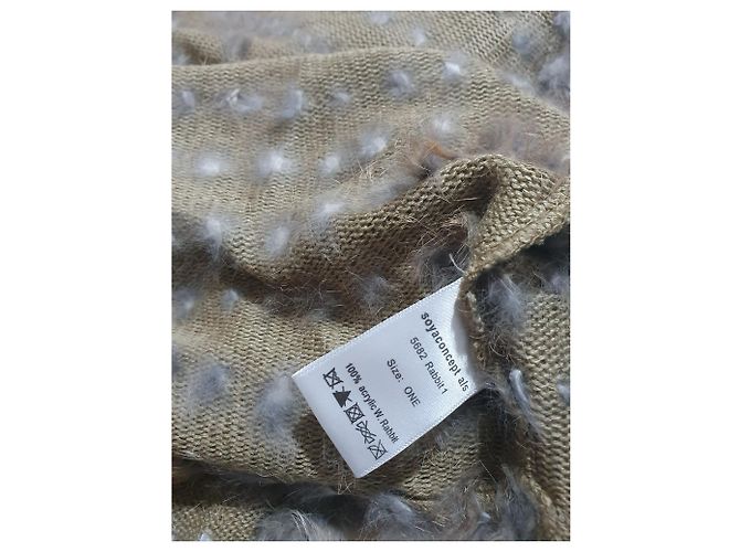 Autre Marque Soya Concept Kaninchen Poncho aus Acryl Mehrfarben - Ansicht 3