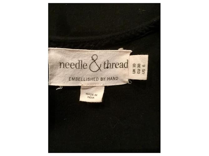 Needle & Thread Schwarzes Kleid mit Schmucksteinen Mehrfarben - Ansicht 4