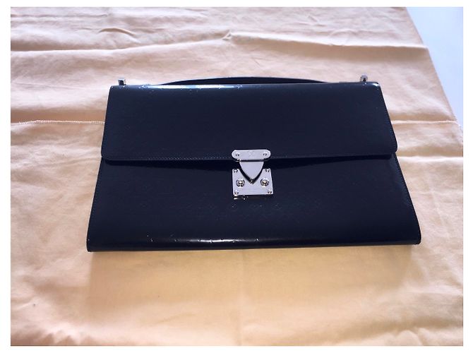 Louis Vuitton Cartella nera Vuitton Nero - vista 3