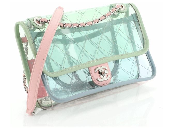 Bolsa de salpicaduras de PVC Chanel Turquesa - vista 2