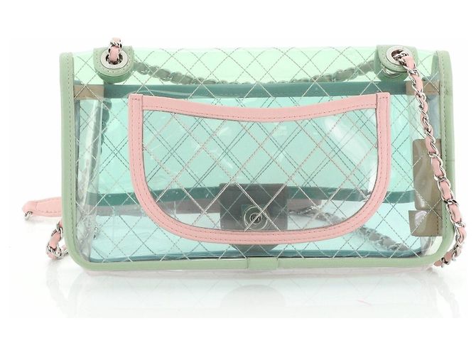 Bolsa de salpicaduras de PVC Chanel Turquesa - vista 3